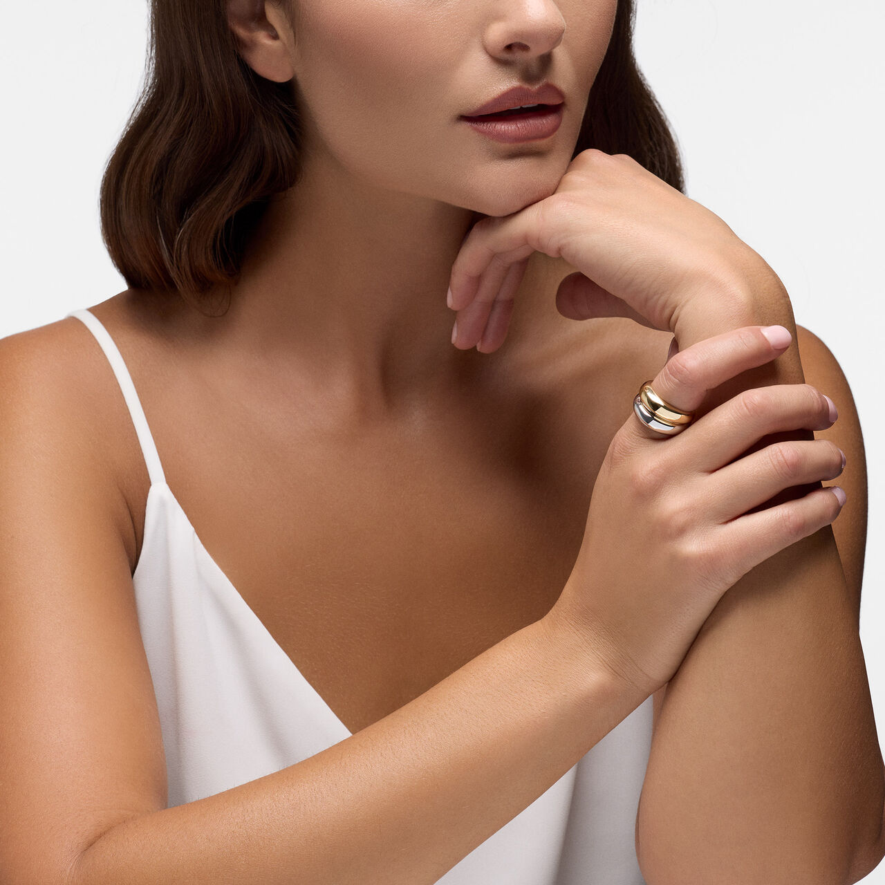 Yellow Gold Bombe Ring image number 1